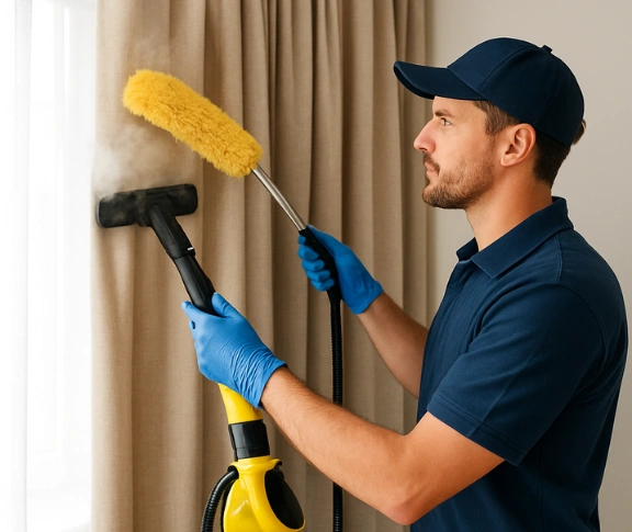 Trusted blind cleaning technician Matty Curtain Cleaning yuroke-vic QLD